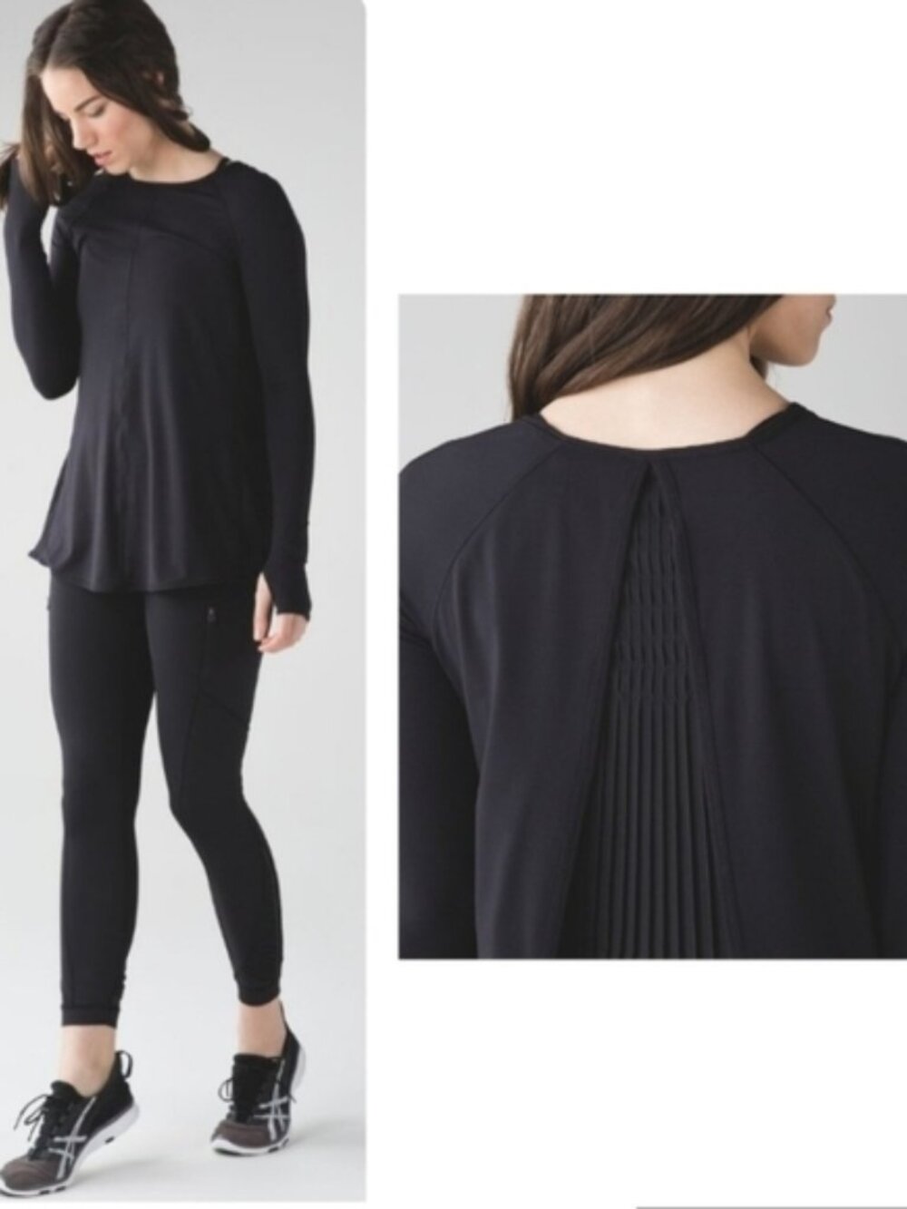 Lululemon Making Moves Black Long Sleeve Top Size 4? Activewear Athletic Running